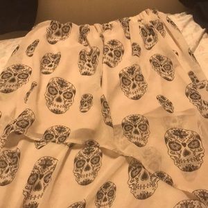 Day of the dead skull skirt